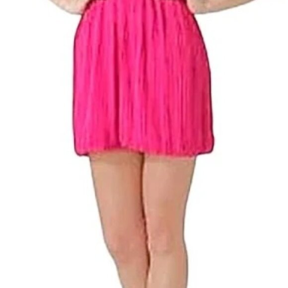 Theory Hot Pink One Shoulder Silk Party Dress - Picture 2 of 8